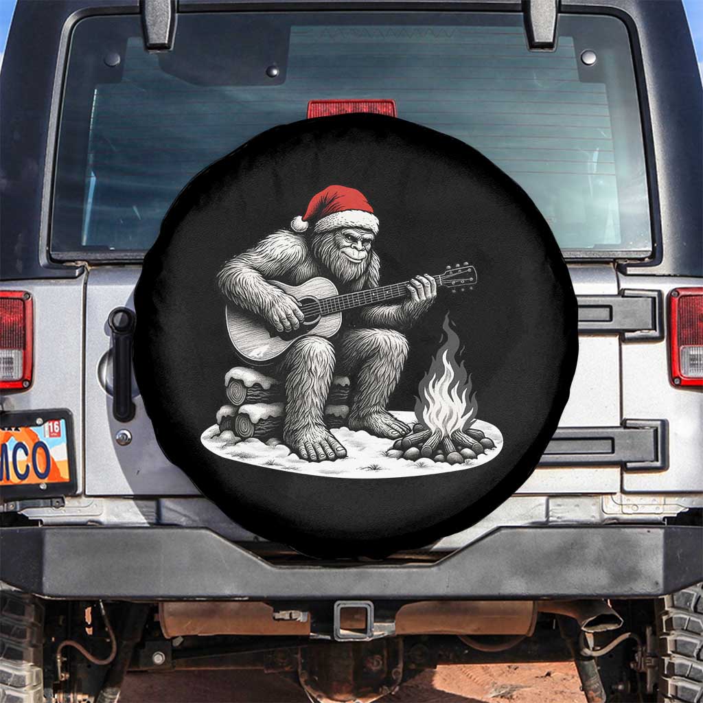 Bigfoot Guitar Christmas Spare Tire Cover Sasquatch Guitarist Music Xmas TS14 No hole Black Print Your Wear