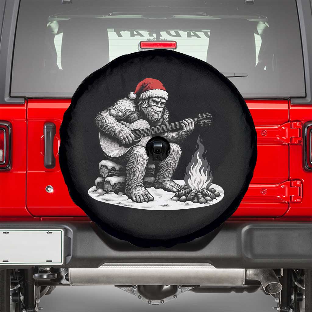 Bigfoot Guitar Christmas Spare Tire Cover Sasquatch Guitarist Music Xmas TS14 Black Print Your Wear