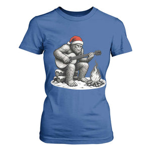 Bigfoot Guitar Christmas T Shirt For Women Sasquatch Guitarist Music Xmas TS14 Royal Blue Print Your Wear