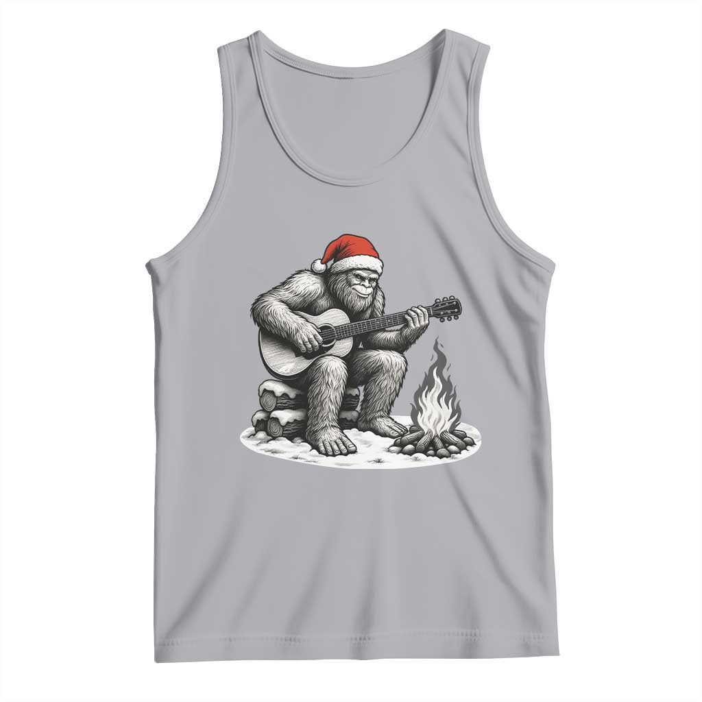 Bigfoot Guitar Christmas Tank Top Sasquatch Guitarist Music Xmas TS14 Athletic Heather Print Your Wear