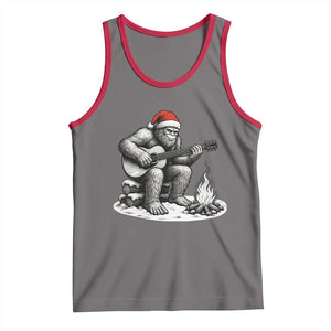 Bigfoot Guitar Christmas Tank Top Sasquatch Guitarist Music Xmas TS14 Deep Heather Red Print Your Wear