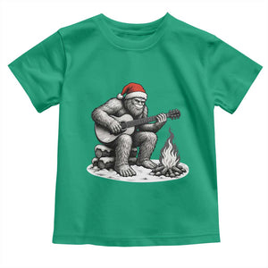 Bigfoot Guitar Christmas Toddler T Shirt Sasquatch Guitarist Music Xmas TS14 Irish Green Print Your Wear