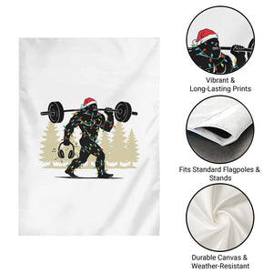 Bigfoot Gym Christmas Garden Flag Funny Sasquatch Bodybuilding Weightlifting TS14 Print Your Wear