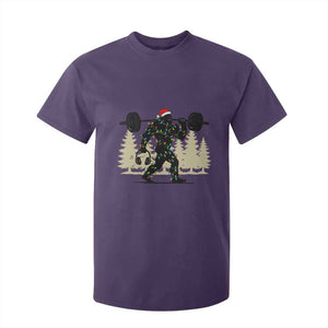 Bigfoot Gym Christmas T Shirt For Kid Funny Sasquatch Bodybuilding Weightlifting TS14 Purple Print Your Wear