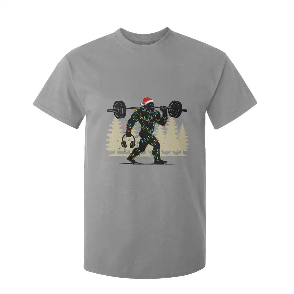 Bigfoot Gym Christmas T Shirt For Kid Funny Sasquatch Bodybuilding Weightlifting TS14 Sport Gray Print Your Wear