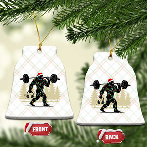 Bigfoot Gym Xmas Ceramic Ornament Funny Sasquatch Bodybuilding Weightlifting TS14 Print Your Wear