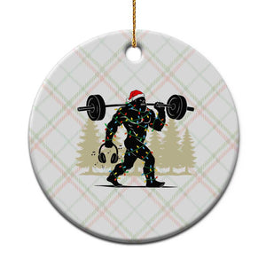 Bigfoot Gym Xmas Ceramic Ornament Funny Sasquatch Bodybuilding Weightlifting TS14 1pc Christmas Plaid Print Your Wear