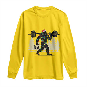Bigfoot Gym Christmas Long Sleeve Shirt Funny Sasquatch Bodybuilding Weightlifting TS14 Daisy Print Your Wear