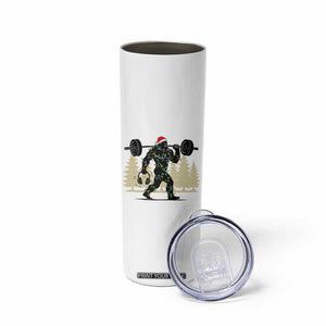 Bigfoot Gym Christmas Skinny Tumbler Funny Sasquatch Bodybuilding Weightlifting TS14 Print Your Wear