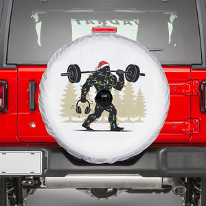 Bigfoot Gym Christmas Spare Tire Cover Funny Sasquatch Bodybuilding Weightlifting TS14 White Print Your Wear