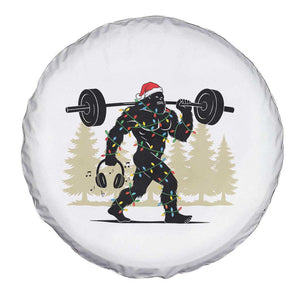 Bigfoot Gym Christmas Spare Tire Cover Funny Sasquatch Bodybuilding Weightlifting TS14 Print Your Wear
