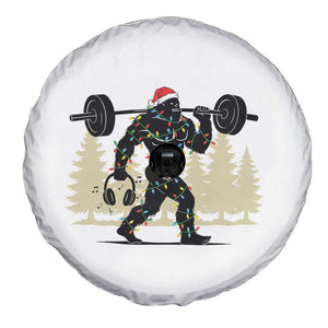 Bigfoot Gym Christmas Spare Tire Cover Funny Sasquatch Bodybuilding Weightlifting TS14 Print Your Wear