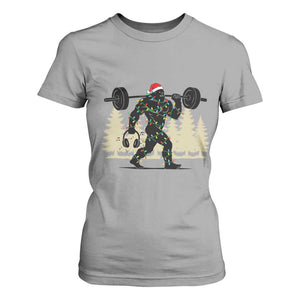 Bigfoot Gym Christmas T Shirt For Women Funny Sasquatch Bodybuilding Weightlifting TS14 Sport Gray Print Your Wear