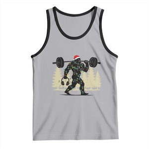 Bigfoot Gym Christmas Tank Top Funny Sasquatch Bodybuilding Weightlifting TS14 Athletic Heather Black Print Your Wear