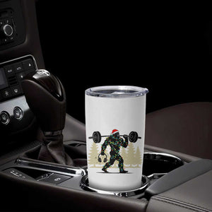 Bigfoot Gym Christmas Tumbler Cup Funny Sasquatch Bodybuilding Weightlifting TS14 Print Your Wear