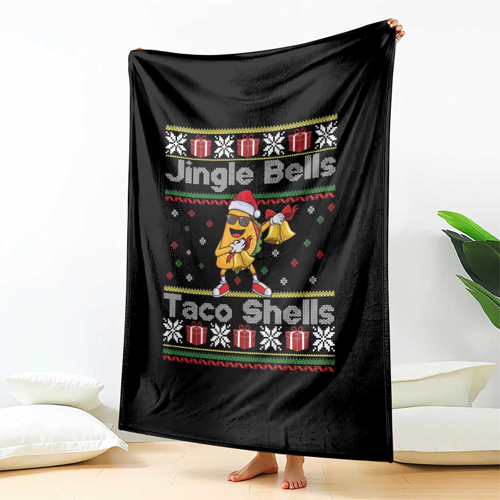 Funny Taco Christmas Throw Blanket Jigle Bells Taco Shells TS14 Print Your Wear
