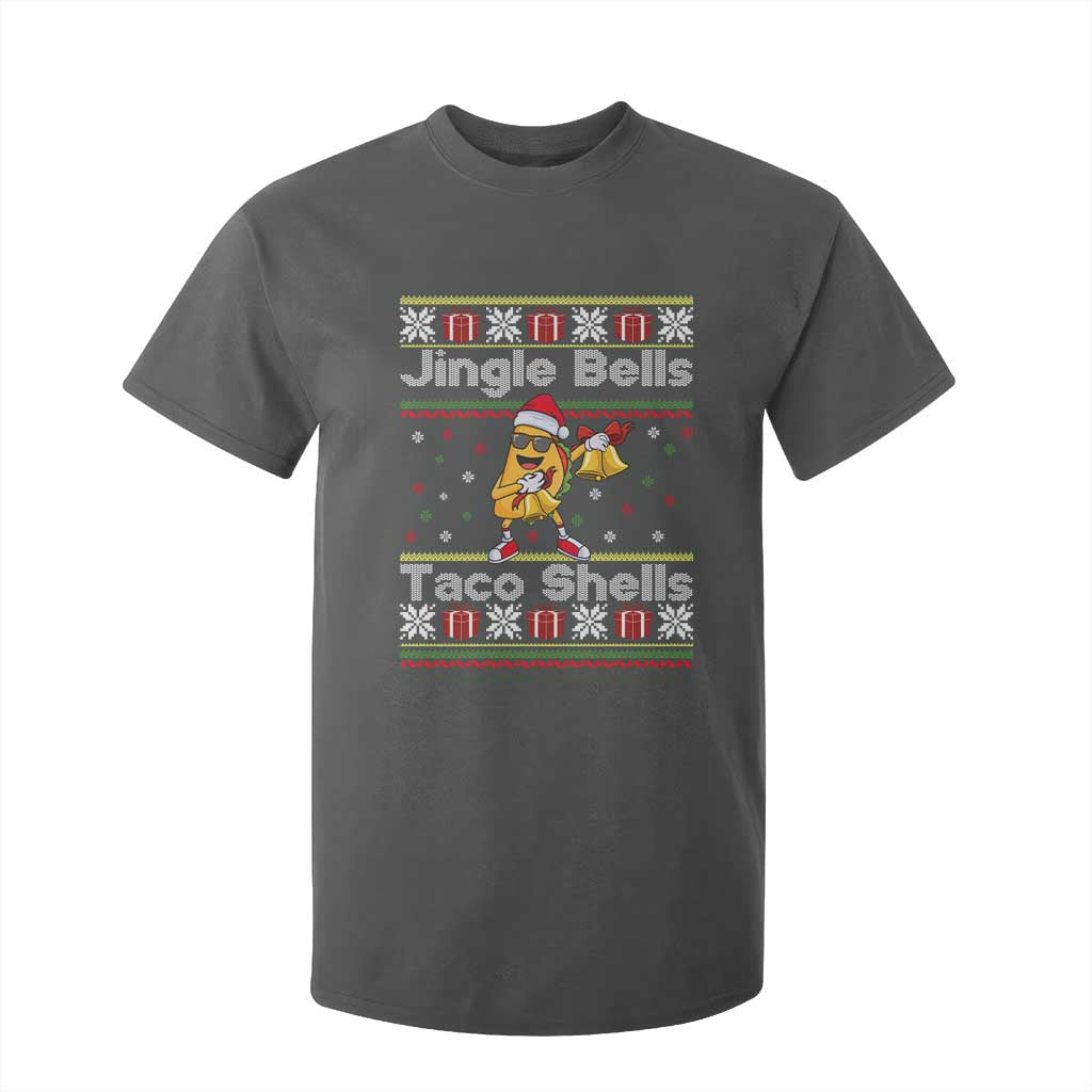 Funny Taco Christmas T Shirt For Kid Jigle Bells Taco Shells TS14 Dark Heather Print Your Wear