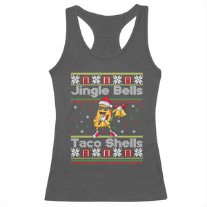 Funny Taco Christmas Racerback Tank Top Jigle Bells Taco Shells TS14 Dark Heather Print Your Wear