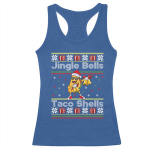 Funny Taco Christmas Racerback Tank Top Jigle Bells Taco Shells TS14 Royal Blue Print Your Wear