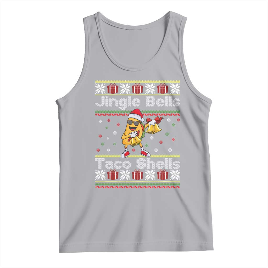 Funny Taco Christmas Tank Top Jigle Bells Taco Shells TS14 Athletic Heather Print Your Wear