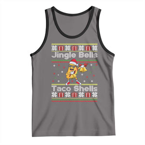 Funny Taco Christmas Tank Top Jigle Bells Taco Shells TS14 Deep Heather Black Print Your Wear