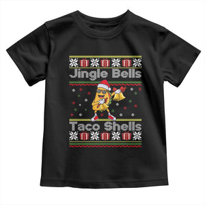 Funny Taco Christmas Toddler T Shirt Jigle Bells Taco Shells TS14 Black Print Your Wear