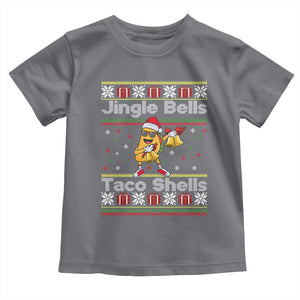 Funny Taco Christmas Toddler T Shirt Jigle Bells Taco Shells TS14 Charcoal Print Your Wear