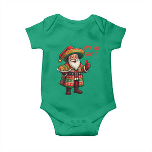 Funny Santa Taco Mexican Baby Onesie Let Us Taco About It TS14 Irish Green Print Your Wear