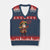Funny Santa Taco Mexican V-Neck Knit Sweater Vest Let Us Taco About It TS14 Navy Red Print Your Wear