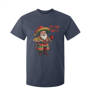 Funny Santa Taco Mexican T Shirt For Kid Let Us Taco About It TS14 Navy Print Your Wear