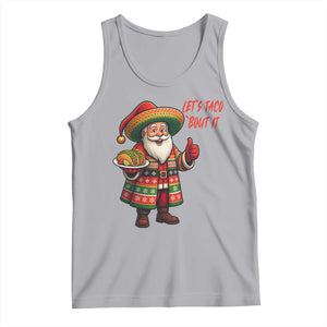 Funny Santa Taco Mexican Tank Top Let Us Taco About It TS14 Athletic Heather Print Your Wear