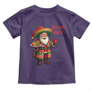 Funny Santa Taco Mexican Toddler T Shirt Let Us Taco About It TS14 Purple Print Your Wear