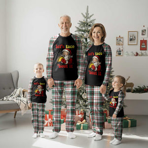 Funny Santa Taco Plaid Pajama Set Let Us Taco About It TS14 Christmas Plaid Print Your Wear