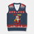 Funny Santa Taco V-Neck Knit Sweater Vest Let Us Taco About It TS14 Navy Red Print Your Wear