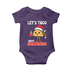 Funny Taco Mexican Christmas Baby Onesie Let Us Taco About Science TS14 Purple Print Your Wear