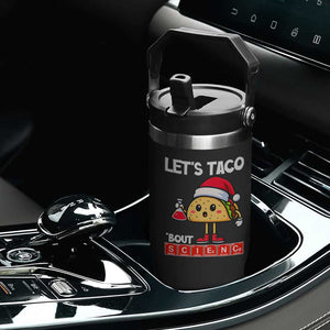 Funny Taco Mexican Christmas Flip Straw Tumbler Let Us Taco About Science TS14 Print Your Wear
