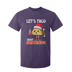 Funny Taco Mexican Christmas T Shirt For Kid Let Us Taco About Science TS14 Purple Print Your Wear