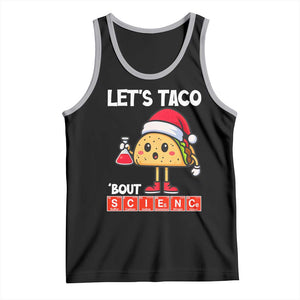 Funny Taco Mexican Christmas Tank Top Let Us Taco About Science TS14 Black Athletic Heather Print Your Wear