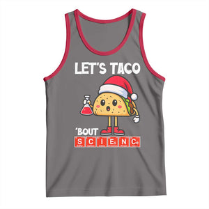 Funny Taco Mexican Christmas Tank Top Let Us Taco About Science TS14 Deep Heather Red Print Your Wear