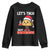Funny Taco Mexican Christmas Youth Sweatshirt Let Us Taco About Science TS14 Black Print Your Wear
