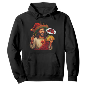 Funny Jesus Taco Mexican Hoodie Let Us Taco About Jesus TS14 Black Print Your Wear