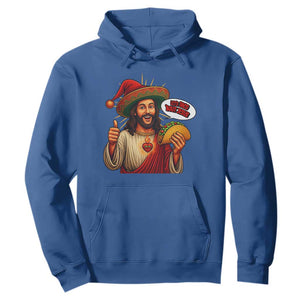 Funny Jesus Taco Mexican Hoodie Let Us Taco About Jesus TS14 Royal Blue Print Your Wear