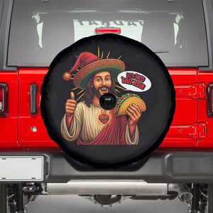 Funny Jesus Taco Mexican Spare Tire Cover Let Us Taco About Jesus TS14 Black Print Your Wear