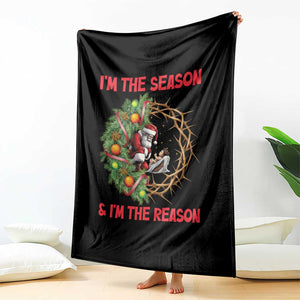 Santa Christmas Throw Blanket Baby Jesus Christian Xmas TS14 Print Your Wear