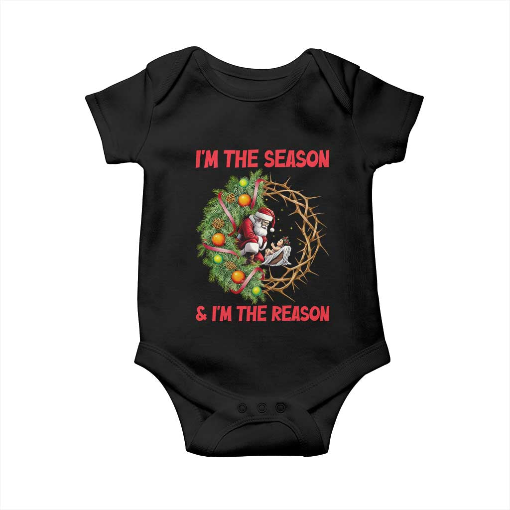 Santa Christmas Baby Onesie Baby Jesus Christian Xmas TS14 Black Print Your Wear