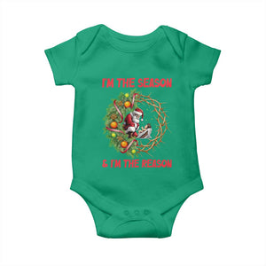 Santa Christmas Baby Onesie Baby Jesus Christian Xmas TS14 Irish Green Print Your Wear