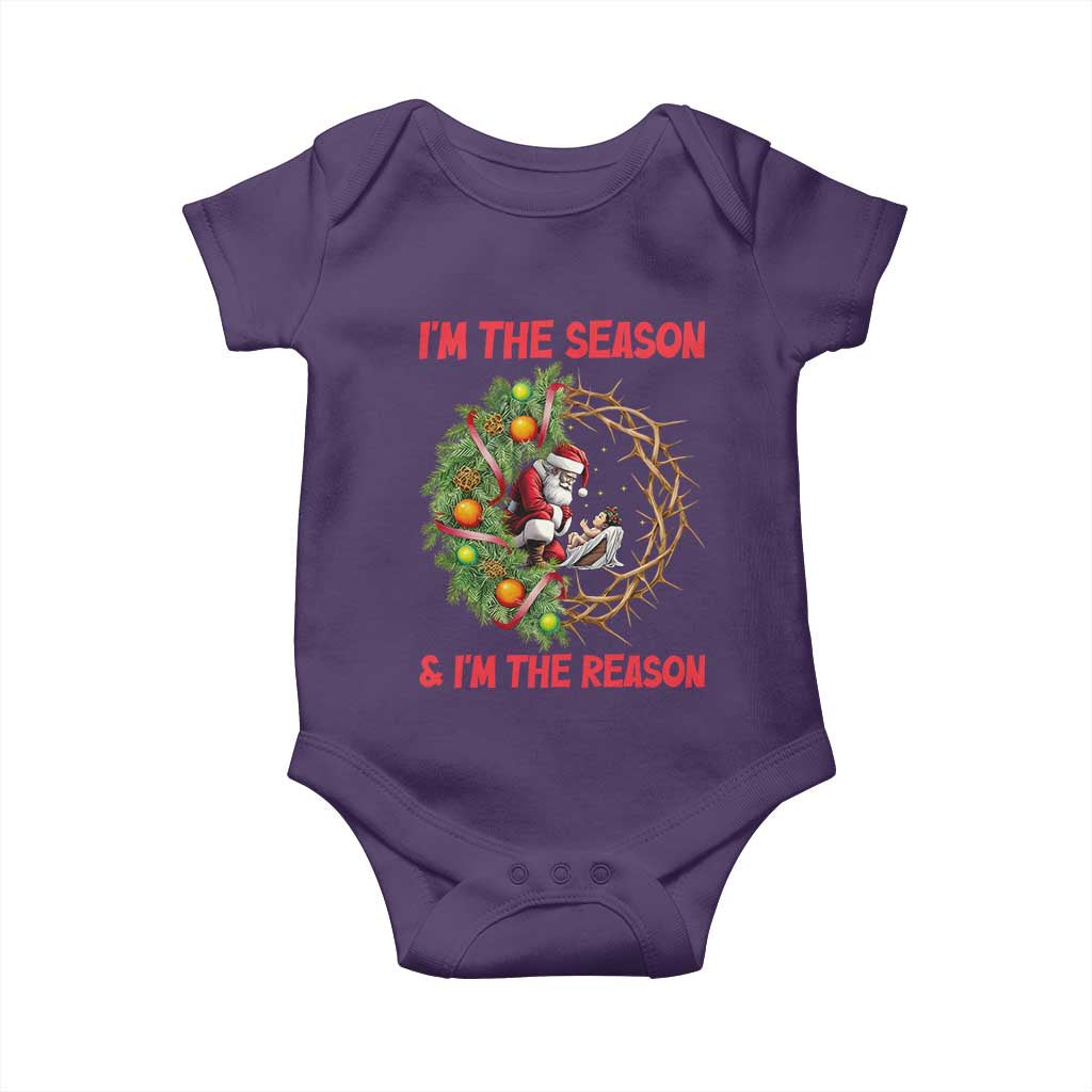 Santa Christmas Baby Onesie Baby Jesus Christian Xmas TS14 Purple Print Your Wear