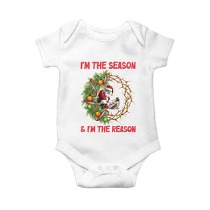 Santa Christmas Baby Onesie Baby Jesus Christian Xmas TS14 White Print Your Wear