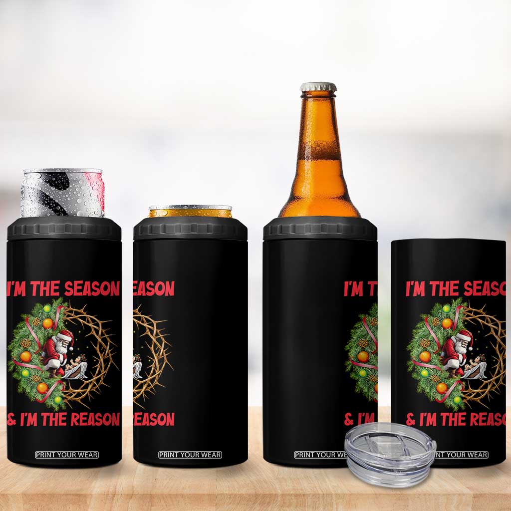 Santa Christmas 4 in 1 Can Cooler Tumbler Baby Jesus Christian Xmas TS14 Print Your Wear
