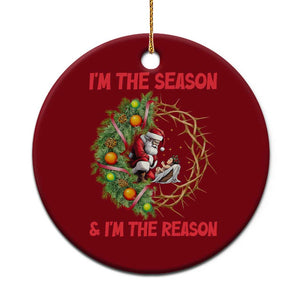 Santa Xmas Ceramic Ornament Baby Jesus Christian Xmas TS14 1pc Red Print Your Wear